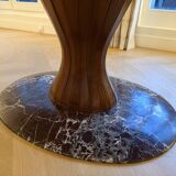 Glass and wood designer table