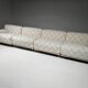 Canapé modulable Fiandra en tissu à carreaux crème par Vico Magistretti pour Cassina