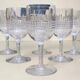 6 verres à vin en cristal de Baccarat, modèle Nancy