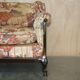 Antique Howard & Sons canapé, Aesthetic Movement, claw and ball feet, chinoiserie fabric.