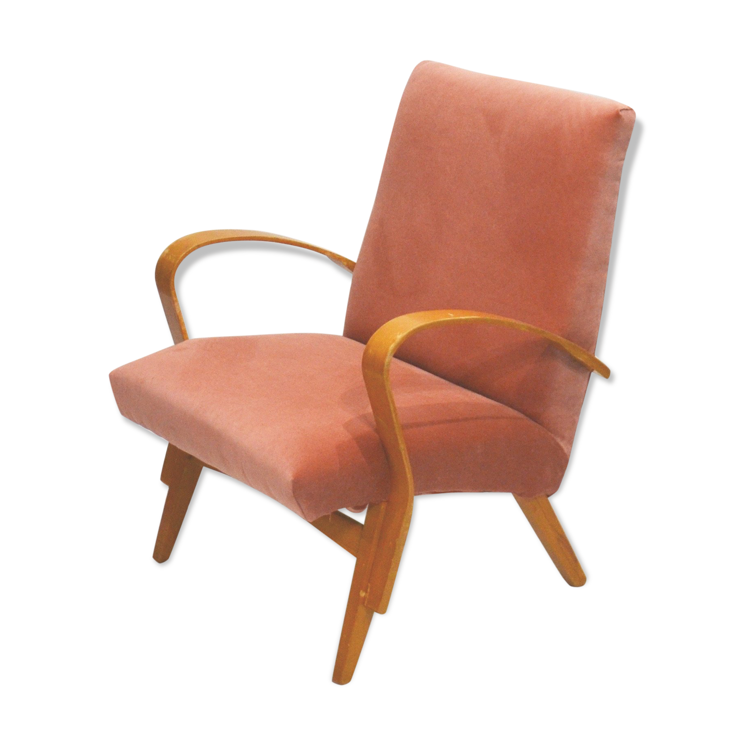 Pink velvet chair