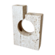 Vase soliflore en travertin 1970