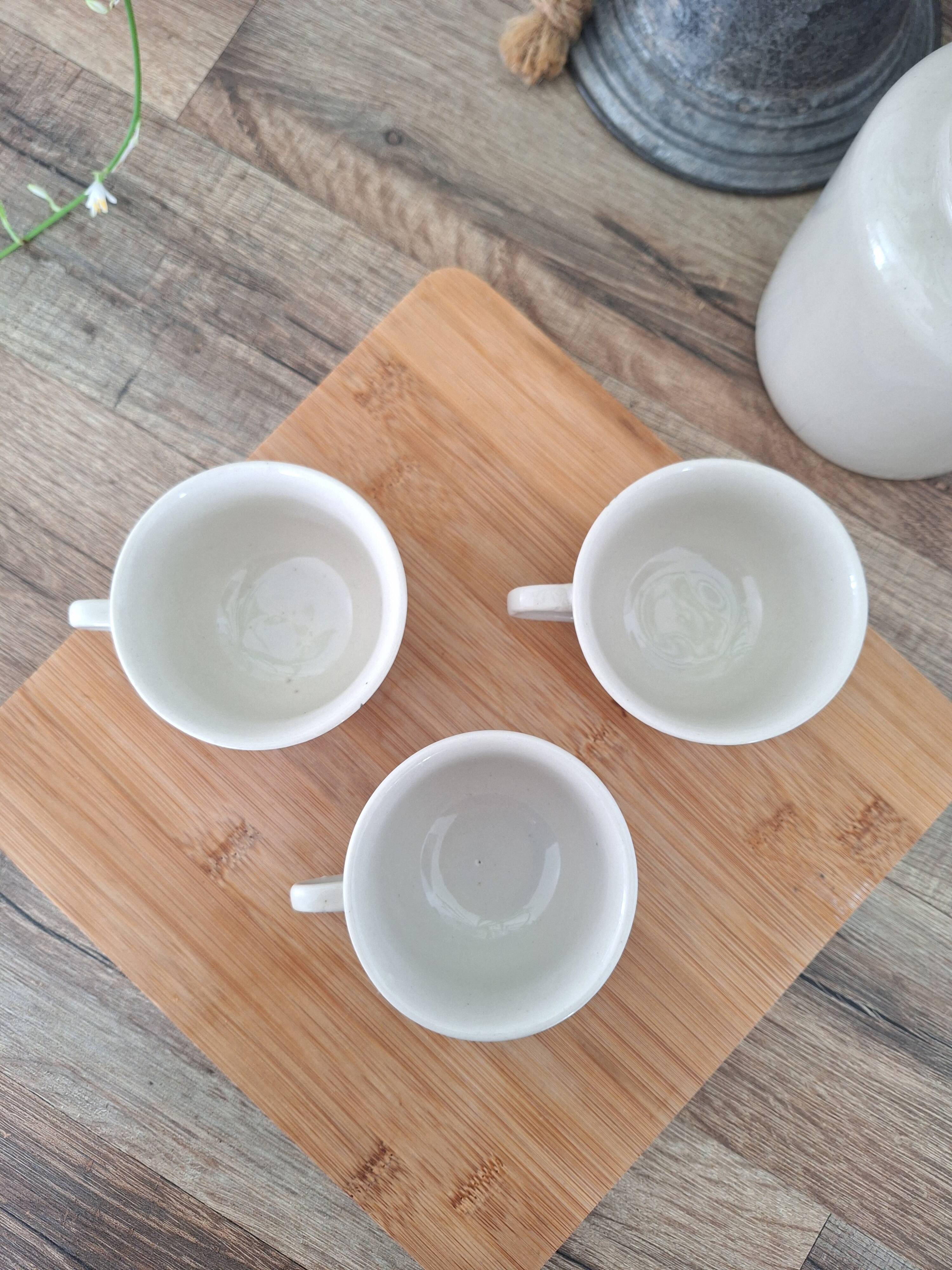 Chi Kiang Stoneware vintage flower mugs