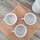 Chi Kiang Stoneware vintage flower mugs