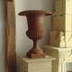 Rust cast iron Medici vase