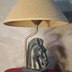 horse head lamp and jute lampshade 44x30 very good condition
