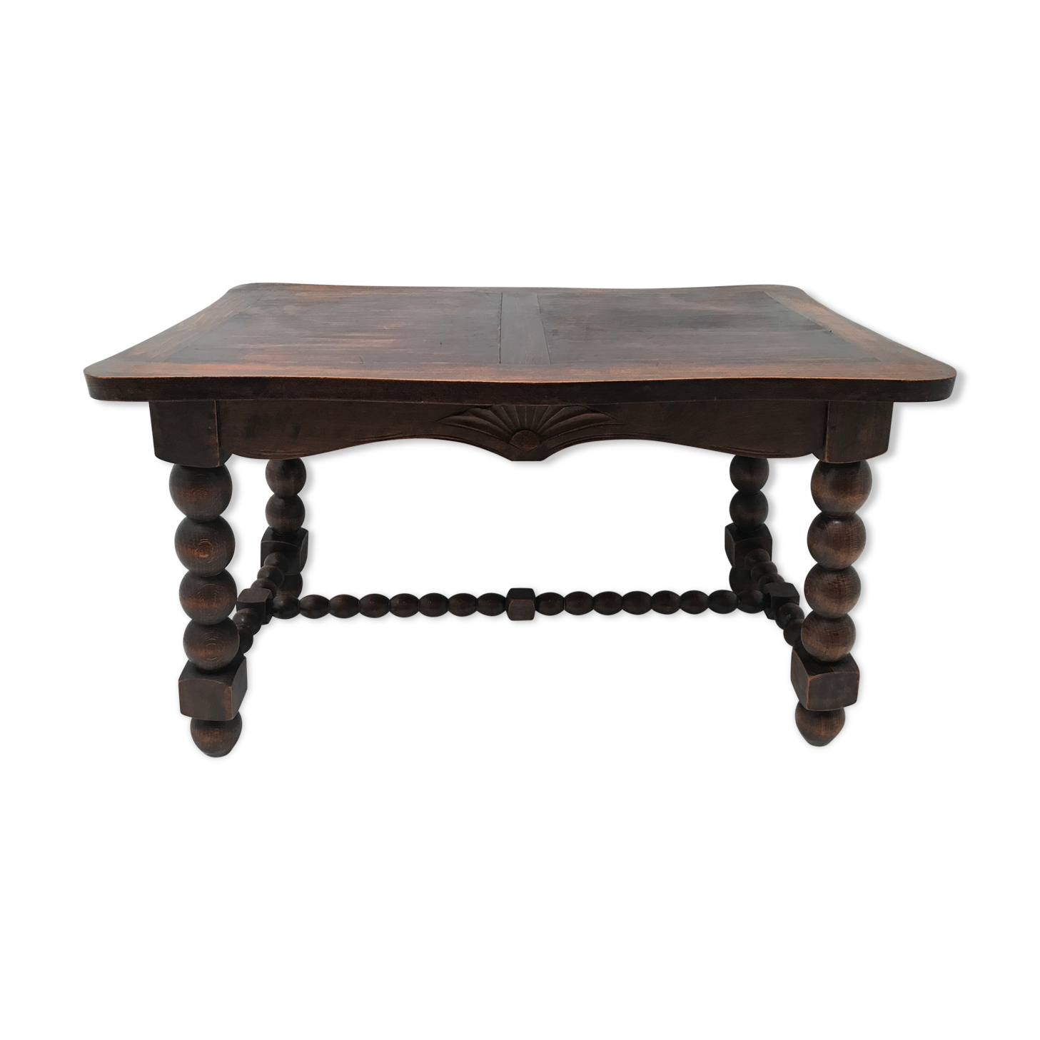 Wooden coffee table legs turned vintage