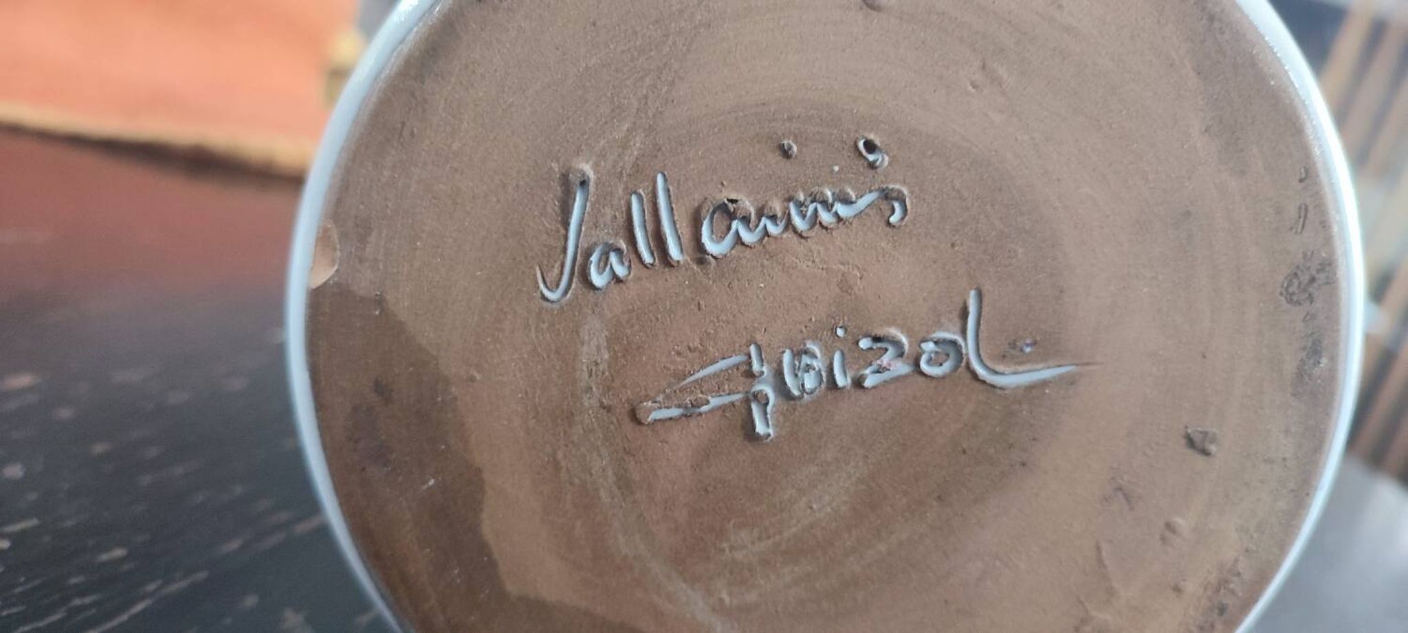 Pichet céramique Vallauris signé Guizol