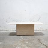 Table basse vintage en travertin
