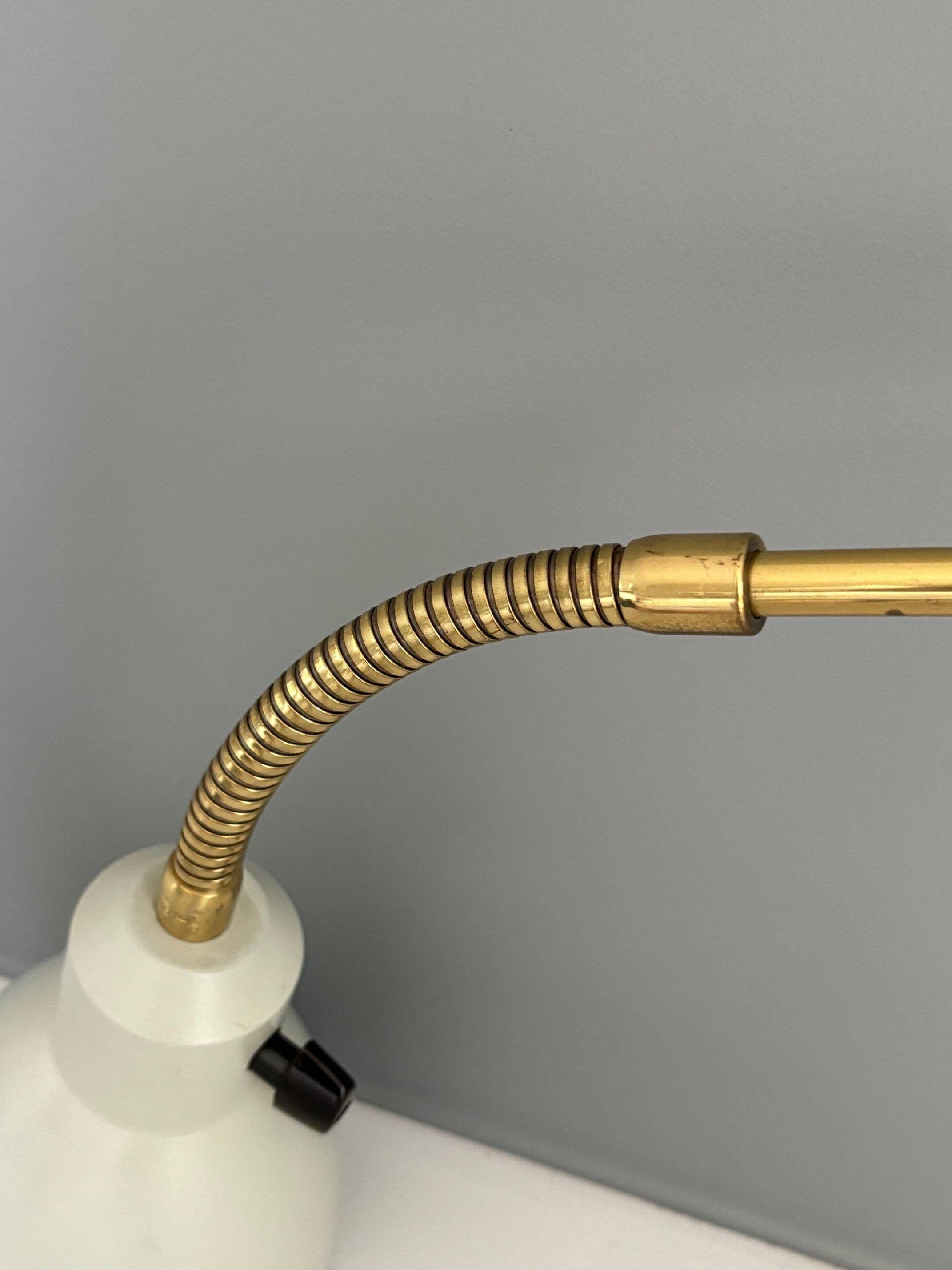 articulated brass wall light - Sweden 1960s