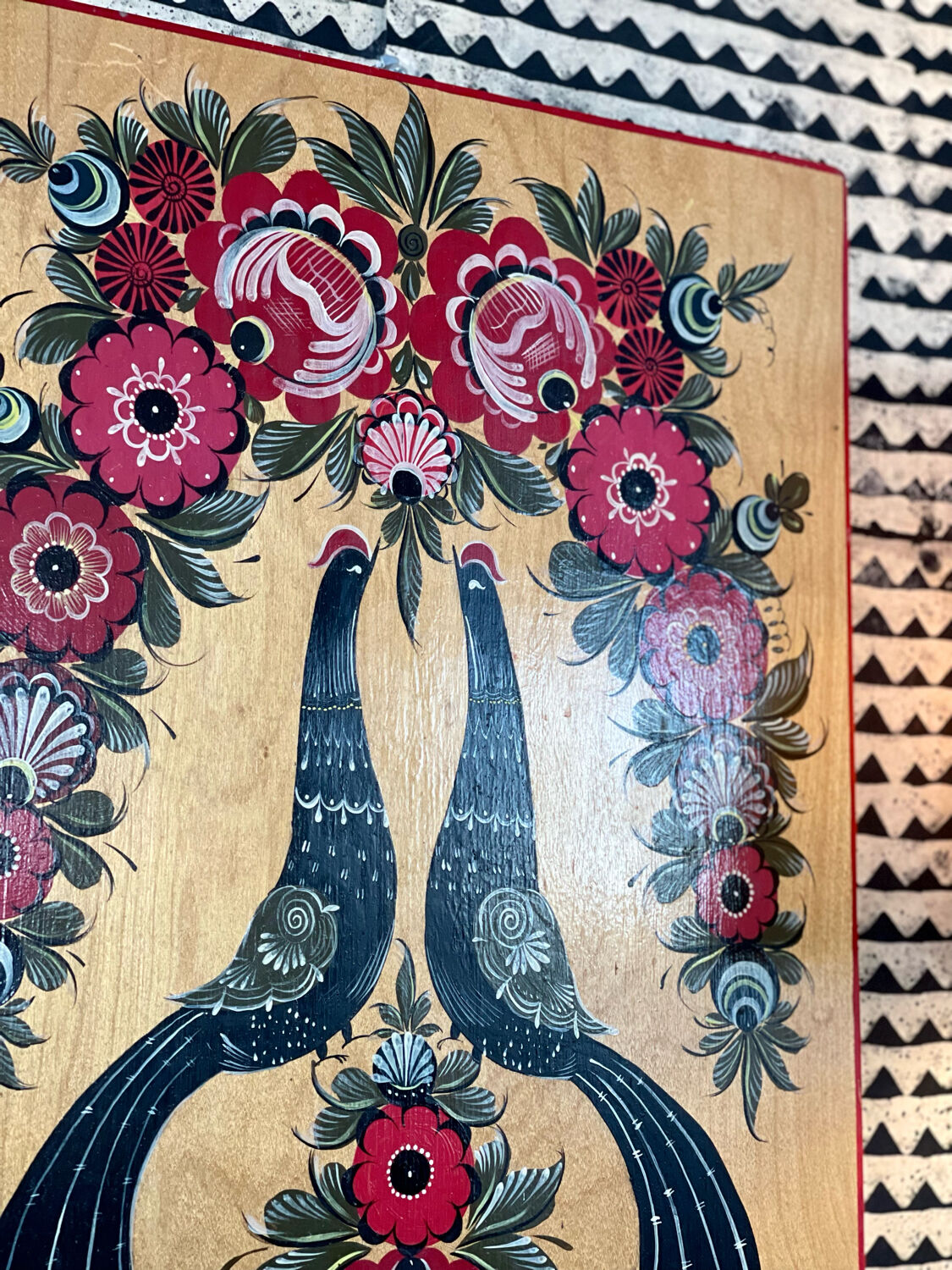 Vintage wood painting