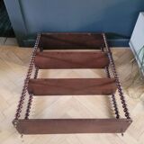 Mahogany "bobbin turned" beaded wood shelf