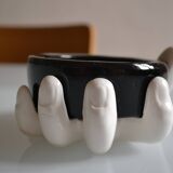 Post-modernist ashtray in the shape of a hand from the 1980s