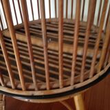 Round rattan wicker cage