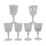 6 Cristal D'Arques water glasses model "VERSAILLES"