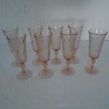 8 glasses Rosaline champagne glass Luminarc France