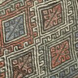 5x8 Kilim Light Blue Geometric Style Kilim Rug, 165x245Cm