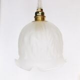 Vintage walkman lamp globe art deco satin molded glass