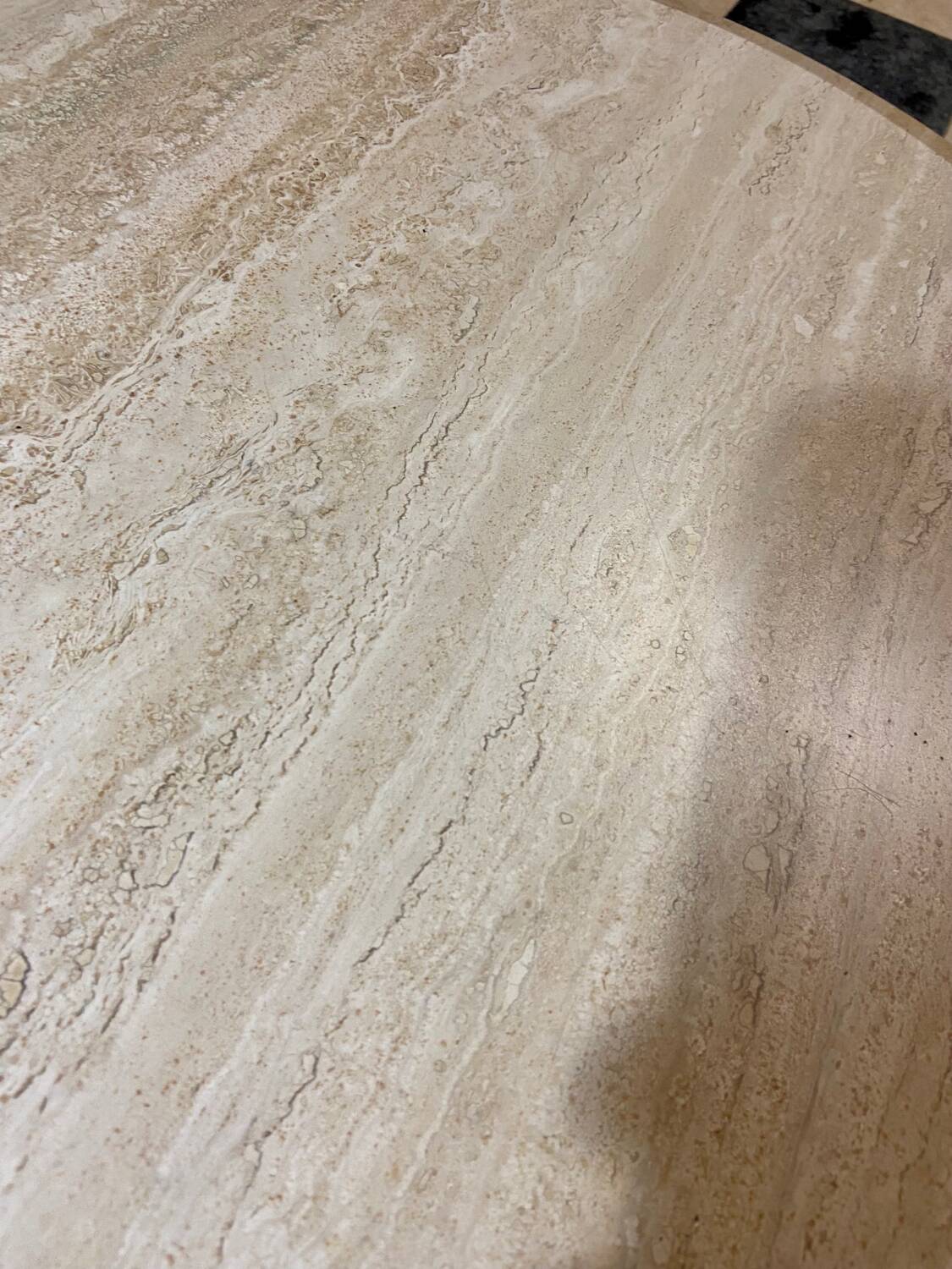 Travertine coffee table