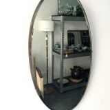 Oval beveled mirror