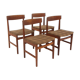 Set de 4 chaises scandinave en teck, Suède, 1960