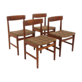 Set of 4 Scandinavian teak chairs, Sweden, 1