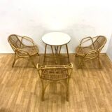 Set of 3 Retro Armchairs with Table, Alan Fuchs, 1960s, Czechoslovakia