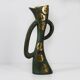 Brutalist Bronze Vase with the Twelve Signs of the Zodiac
