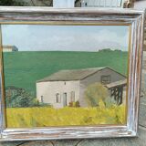 Tableau ancien "Campagne"