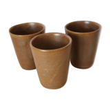 Set of 3 Digoin sandstone glasses