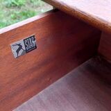 High chest of drawers, Stag brand, 1980s, vintage, United Kingdom