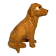 Grand chien style origami céramique