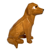 Large dog origami ceramic