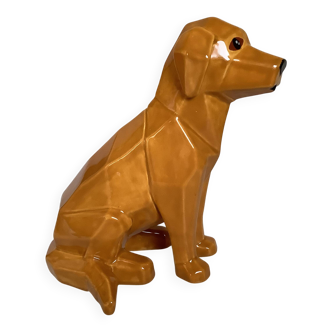 Large dog origami ceramic