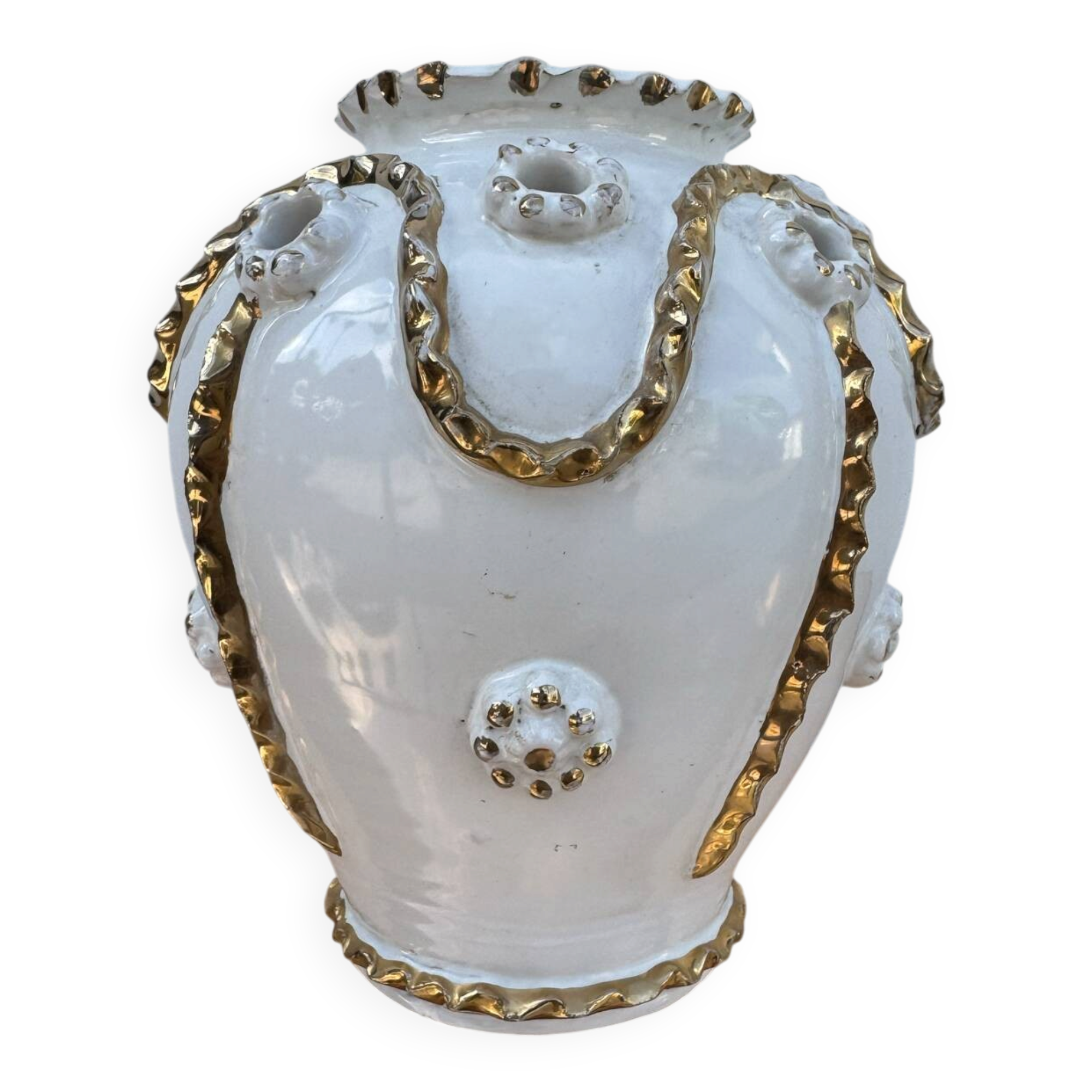 Vase pique fleurs Émile Tessier Malicorne années 50