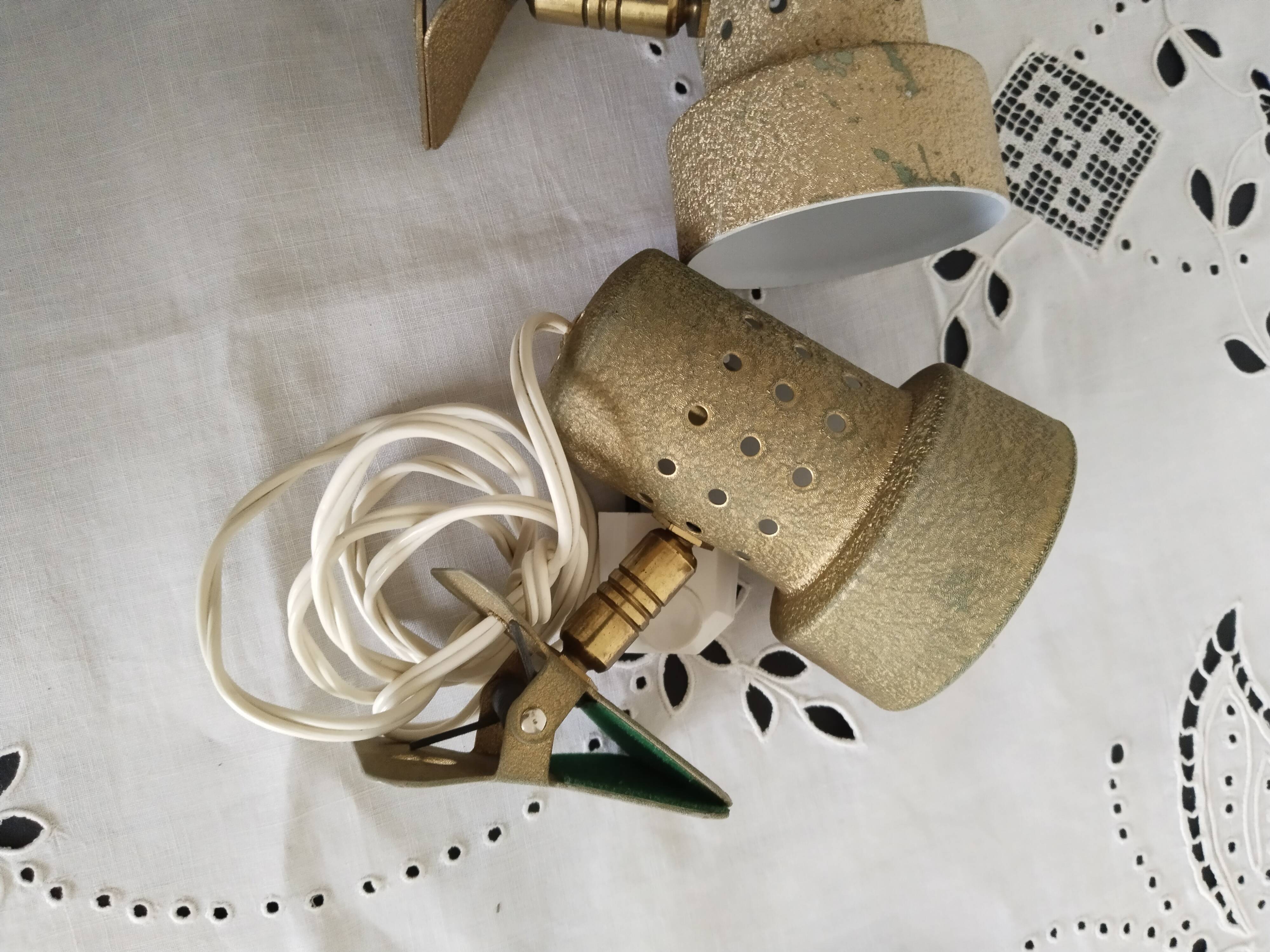 Gold clip spotlights, 1950s