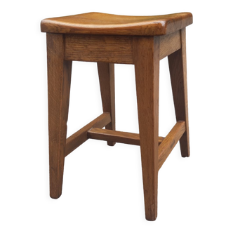 Vintage solid oak stool