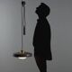 Vintage aluminium and methacrylate suspension, Italy, 1960s.