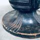 Handcrafted Low Stool in Carved Stained Wood, Africa, 1950s