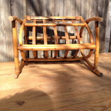 Magazine rack vintage rattan