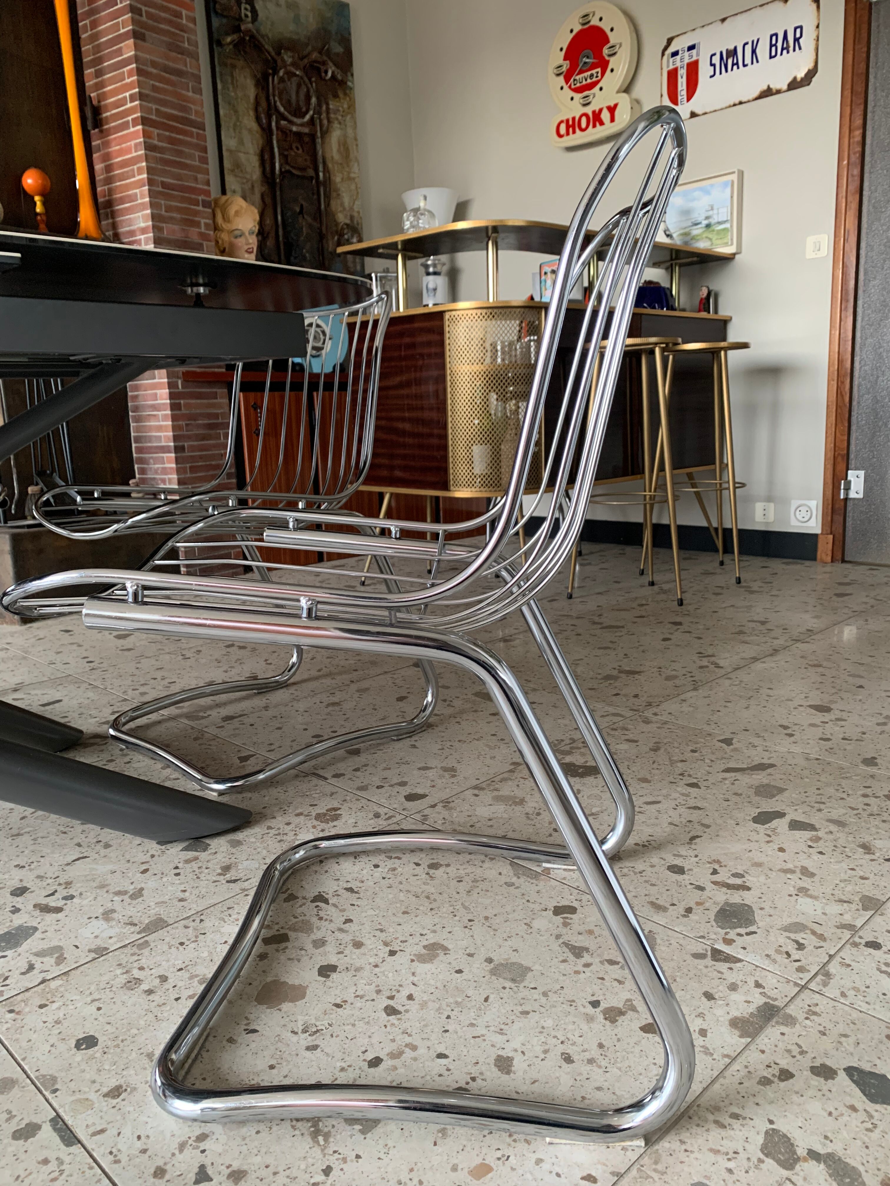 Metal basket chairs
