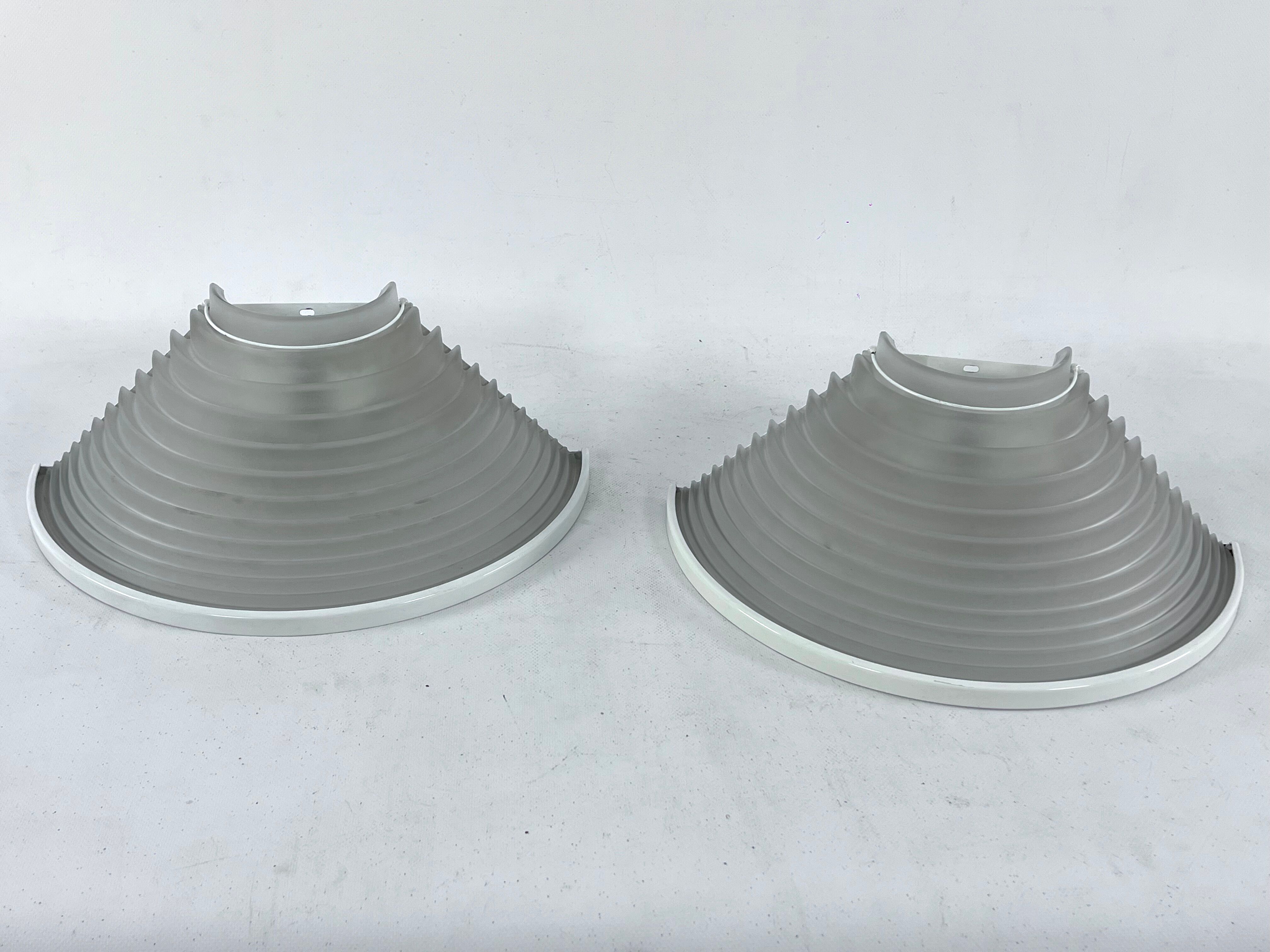 Vintage Pair of Egisto 38 sconces by Angelo Mangiarotti for Artemide. Italy 1980s