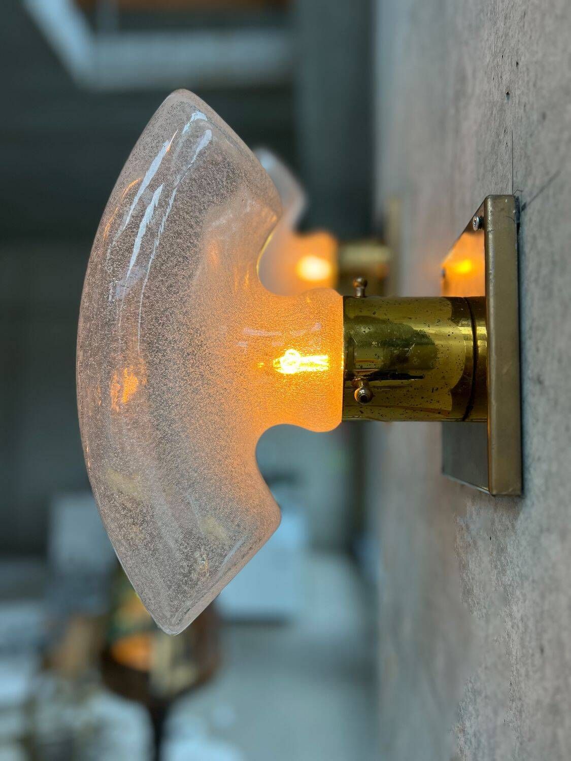 Rare Carlo Nason Murano glass wall sconces