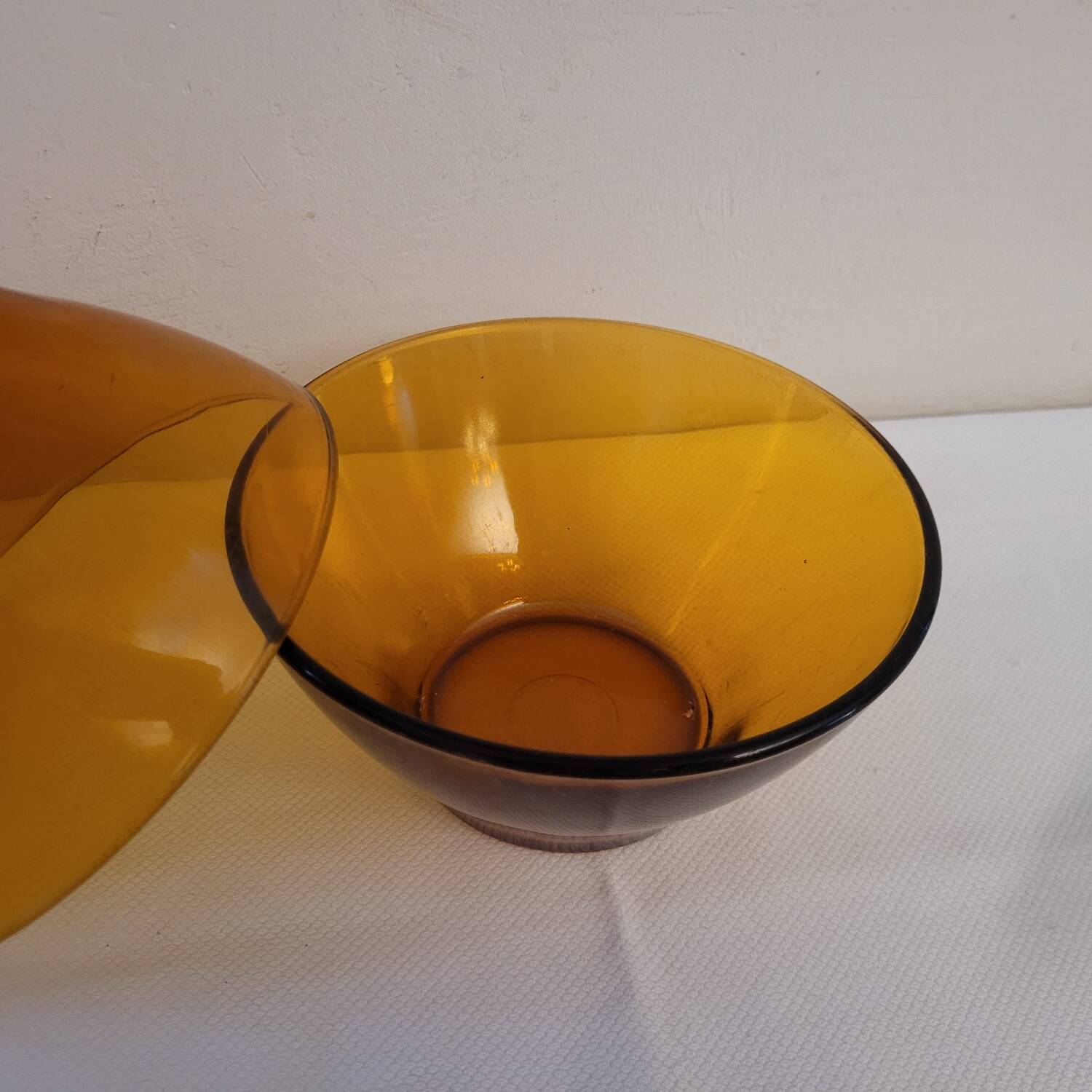 amber glass bowls – mid-20th century vintage