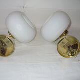 Pair of pull-out wall lamps from the 70s