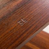 Italian mid century bar trolley, serving cart in rosewood, 1960s