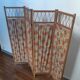 Wood and rattan screen