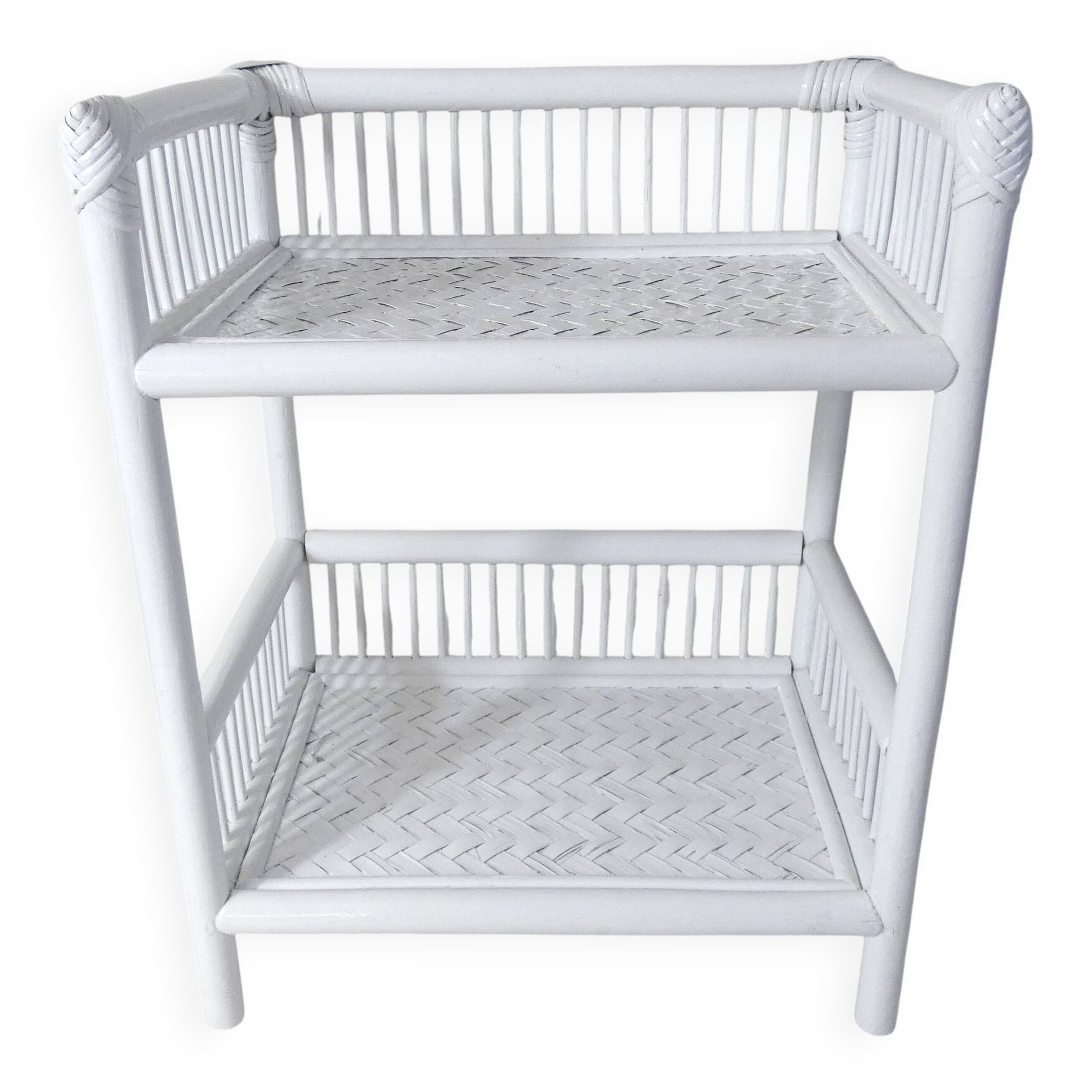 rattan bedside table