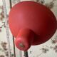 Lampe de bureau articulée vintage en métal rouge