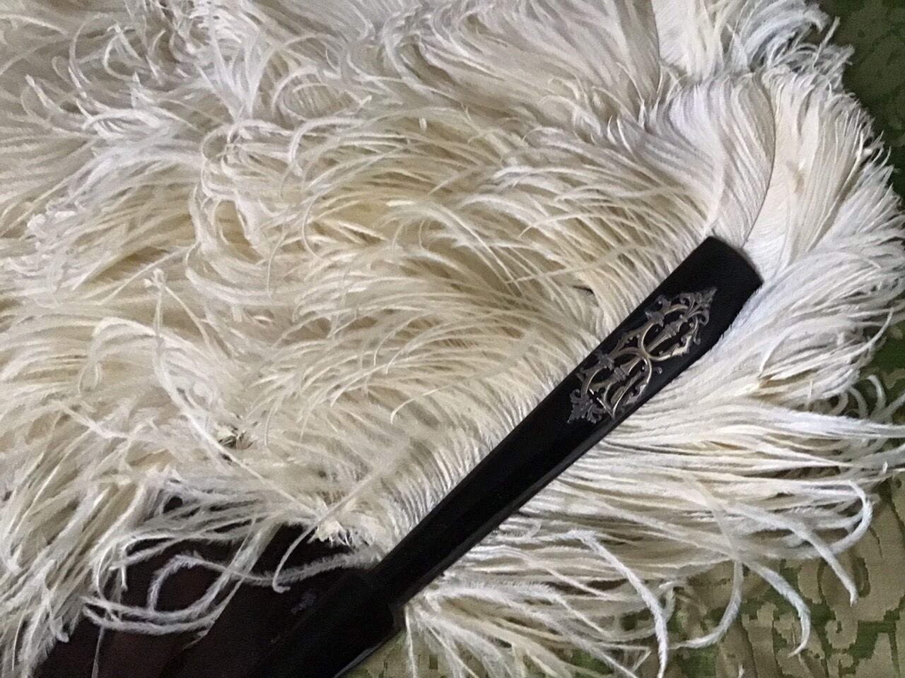 Fan scale ostrich feathers Napoleon III